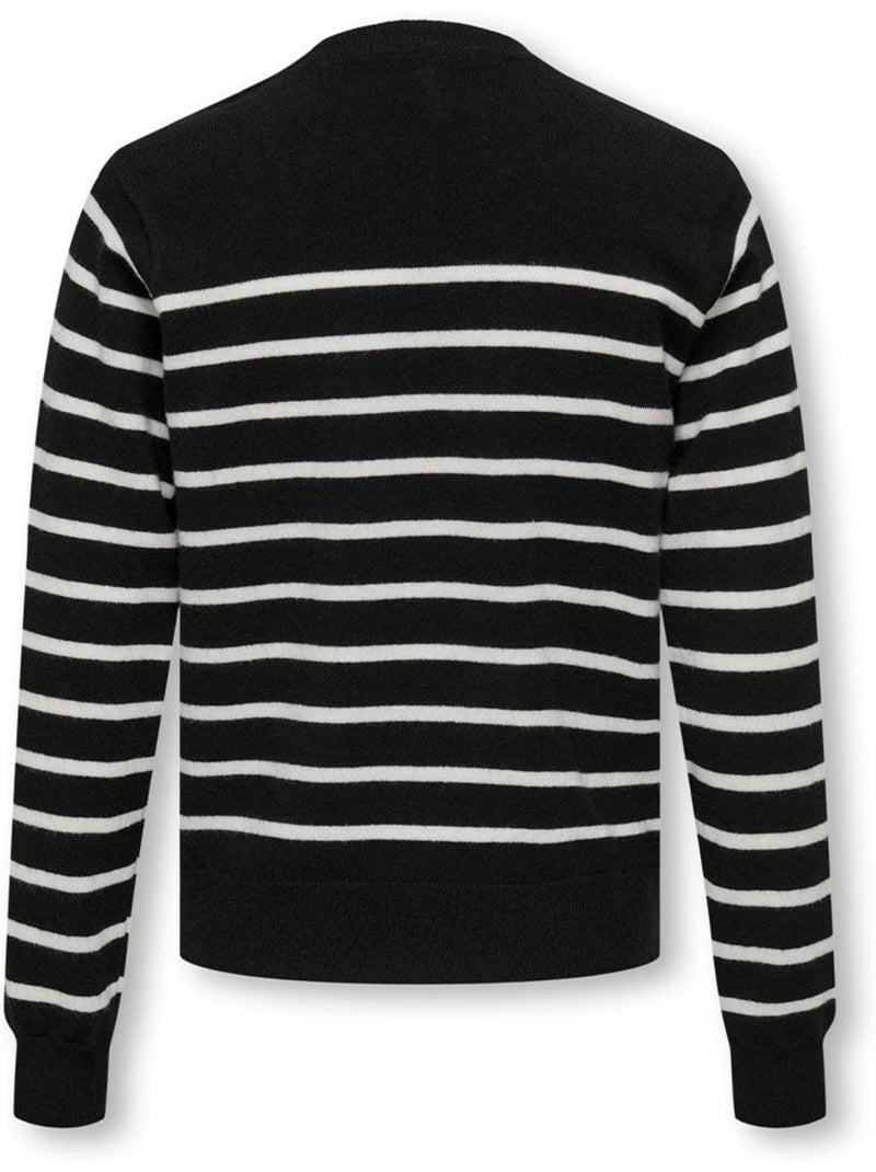Maglione a Righe per Bambina Kids ONLY Nero - Kiabi