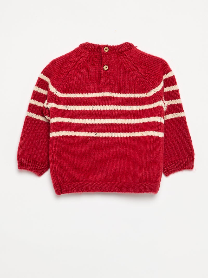 Maglione a righe Rosso - Kiabi