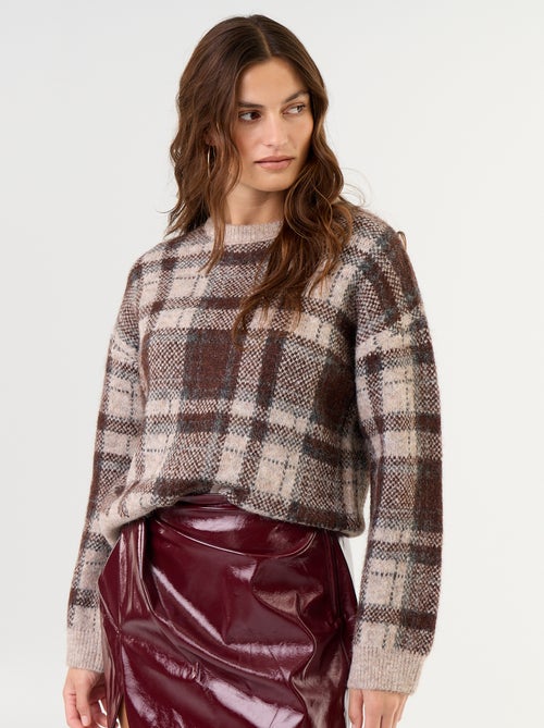 Maglione a rombi con scollo rotondo - Kiabi
