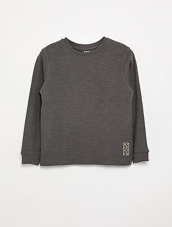 Maglione a tinta unita a maniche lunghe