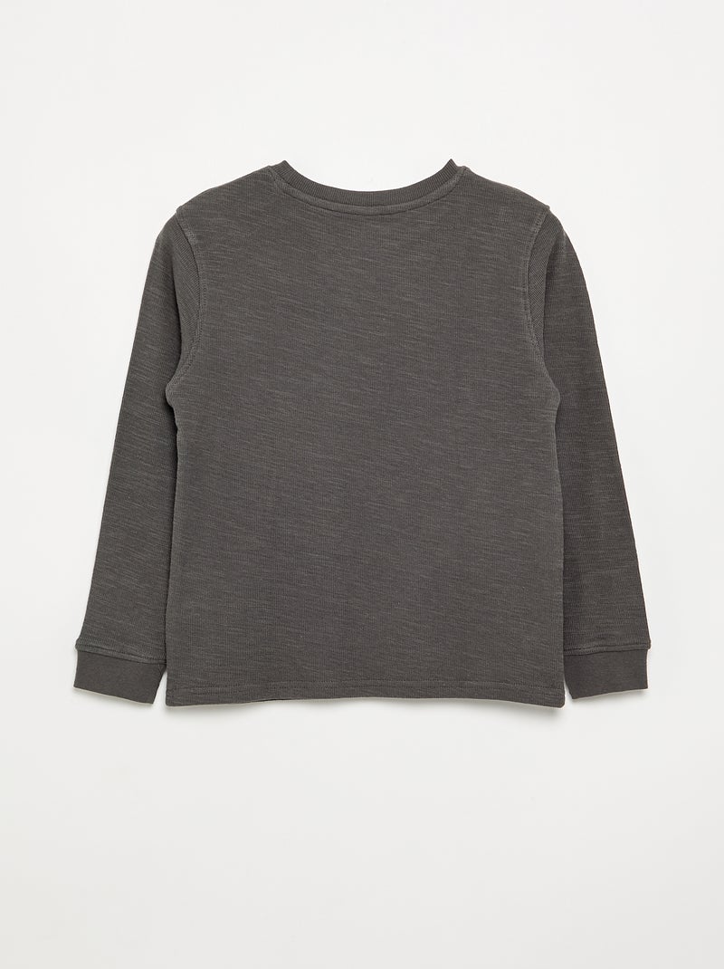 Maglione a tinta unita a maniche lunghe Grigio - Kiabi