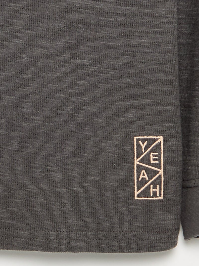 Maglione a tinta unita a maniche lunghe Grigio - Kiabi