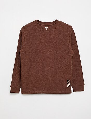 Maglione a tinta unita a maniche lunghe