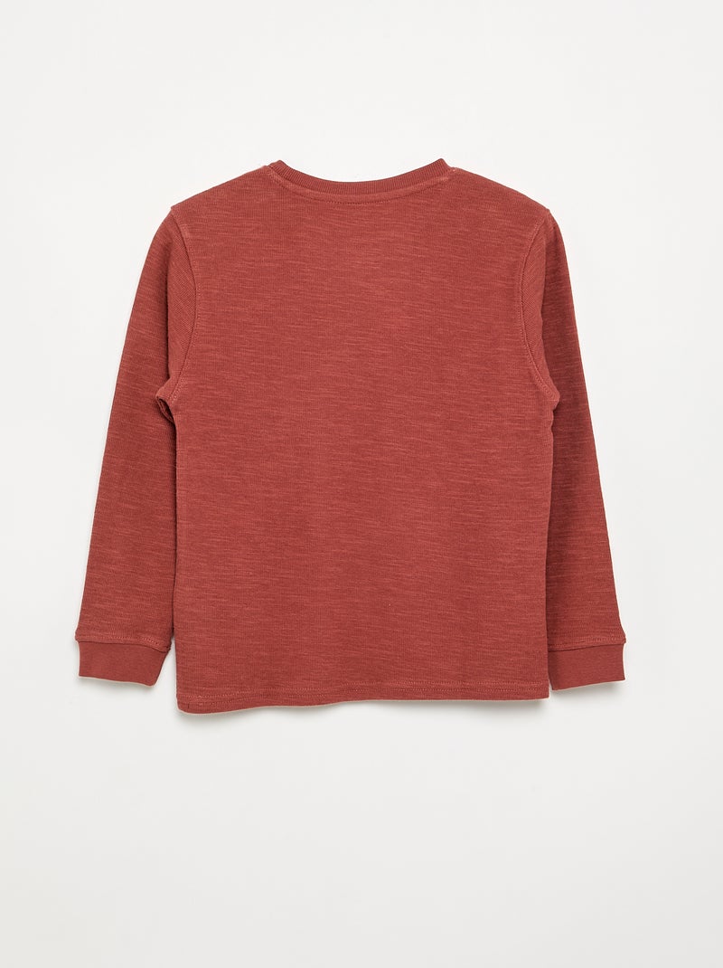 Maglione a tinta unita a maniche lunghe Rosso - Kiabi