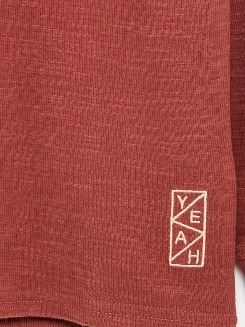 Maglione a tinta unita a maniche lunghe Rosso - Kiabi