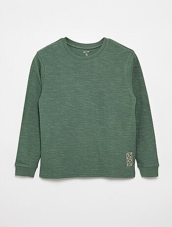 Maglione a tinta unita a maniche lunghe