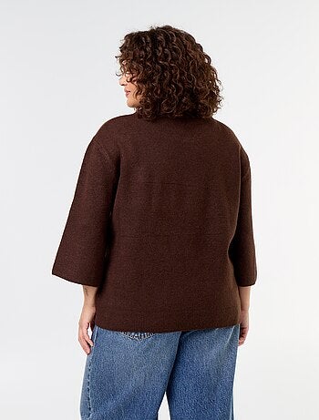 Maglione a tinta unita con strass