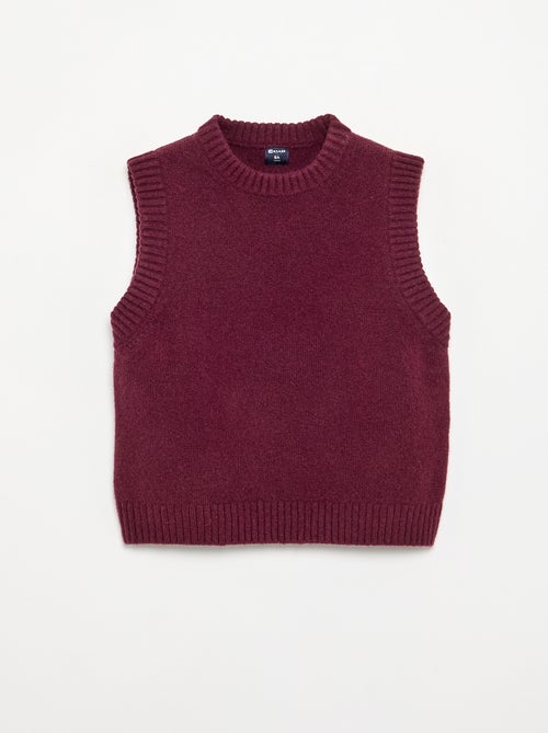 Maglione a tinta unita senza maniche - Kiabi Maglione a tinta unita senza maniche - Kiabi