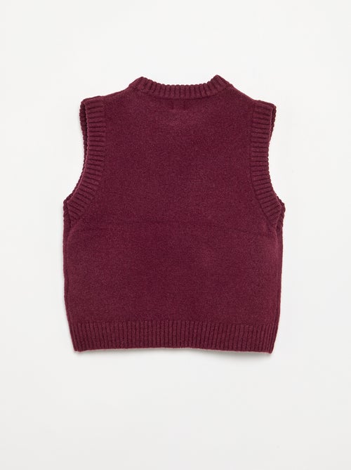 Maglione a tinta unita senza maniche - Kiabi Maglione a tinta unita senza maniche - Kiabi