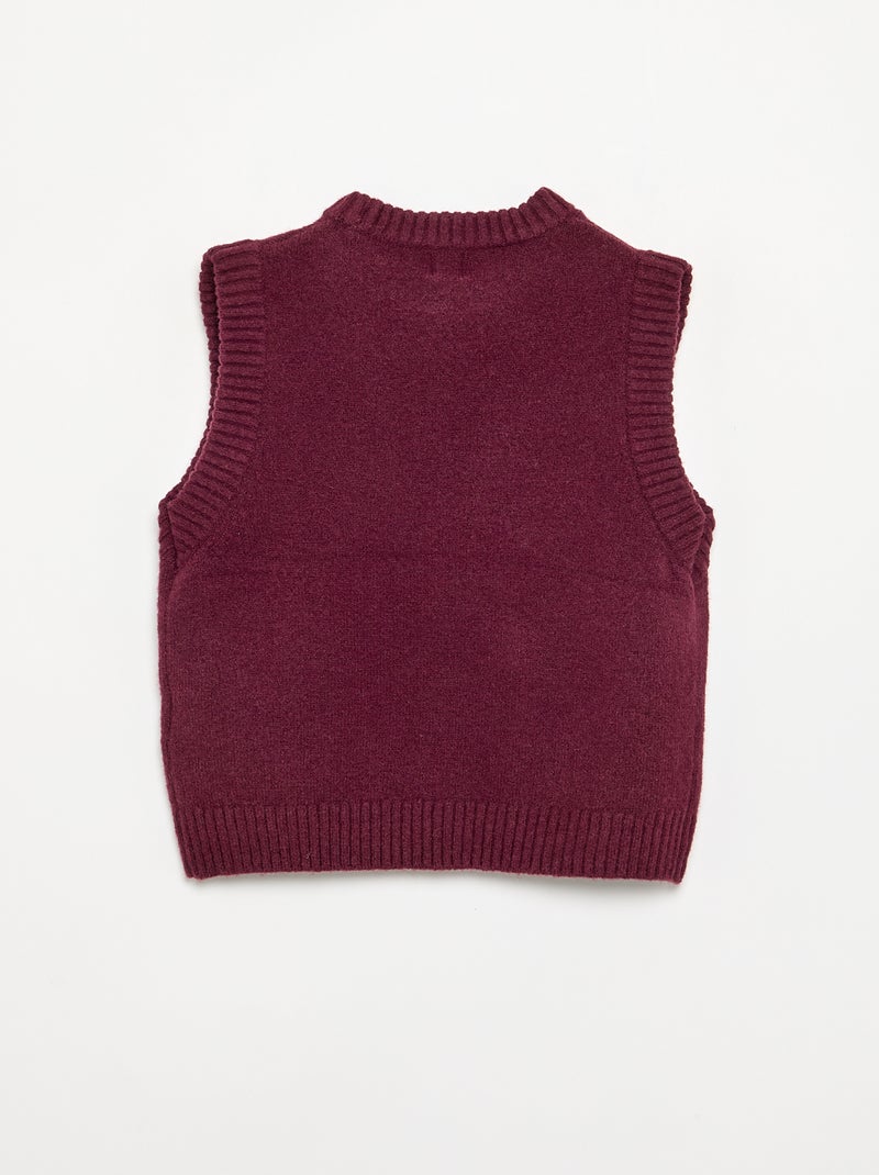 Maglione a tinta unita senza maniche Rosa - Kiabi
