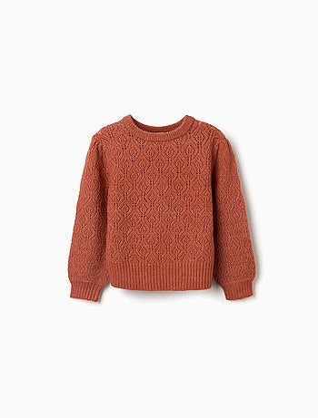 Maglione a traforo con maniche a palloncino