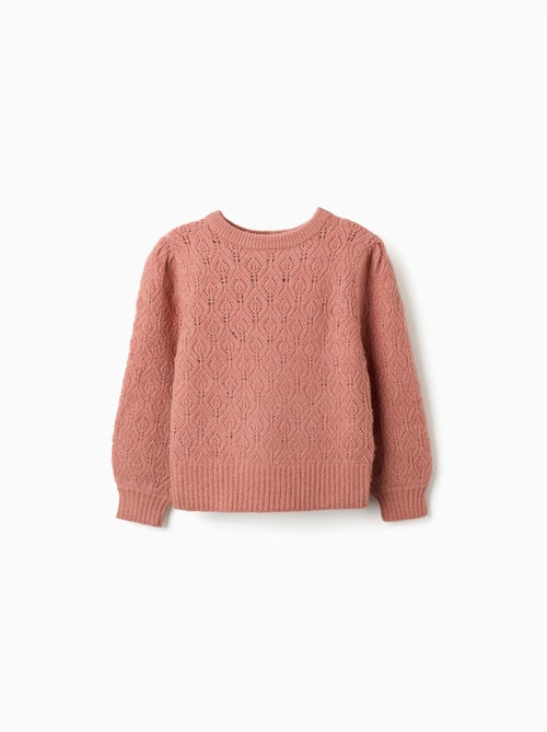 Maglione a traforo con maniche a palloncino - Kiabi