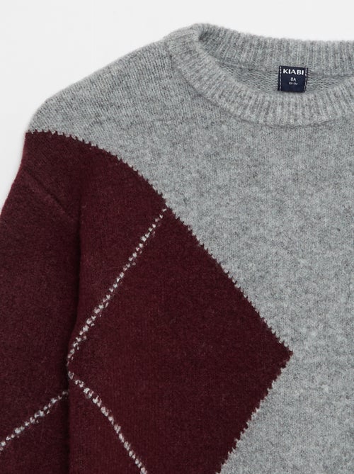 Maglione a trama fine con motivo jacquard - Kiabi