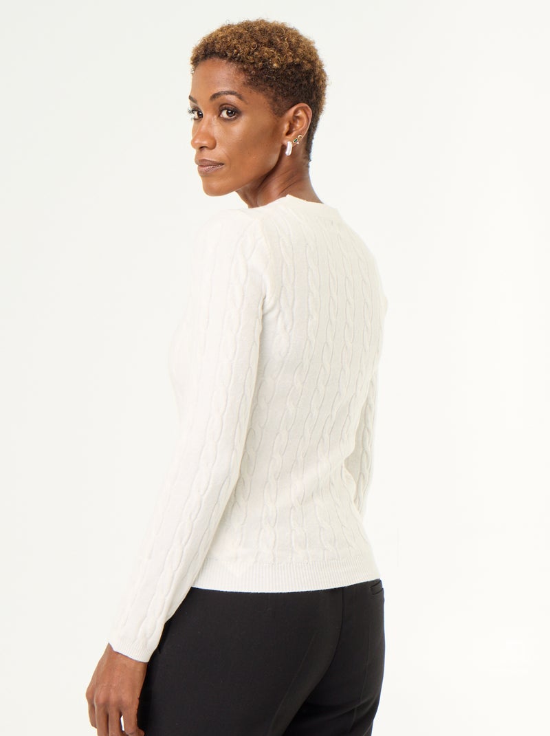 Maglione a trecce Bianco - Kiabi