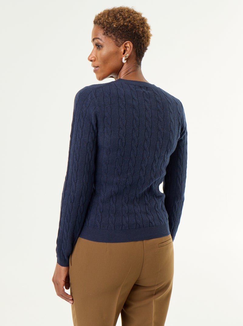 Maglione a trecce Blu - Kiabi