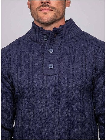 Maglione a trecce con collo alto lagow