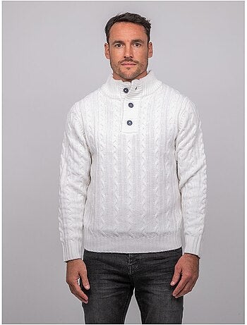Maglione a trecce con collo alto lagow