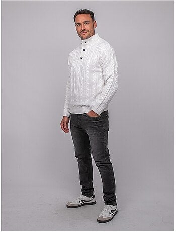 Maglione a trecce con collo alto lagow
