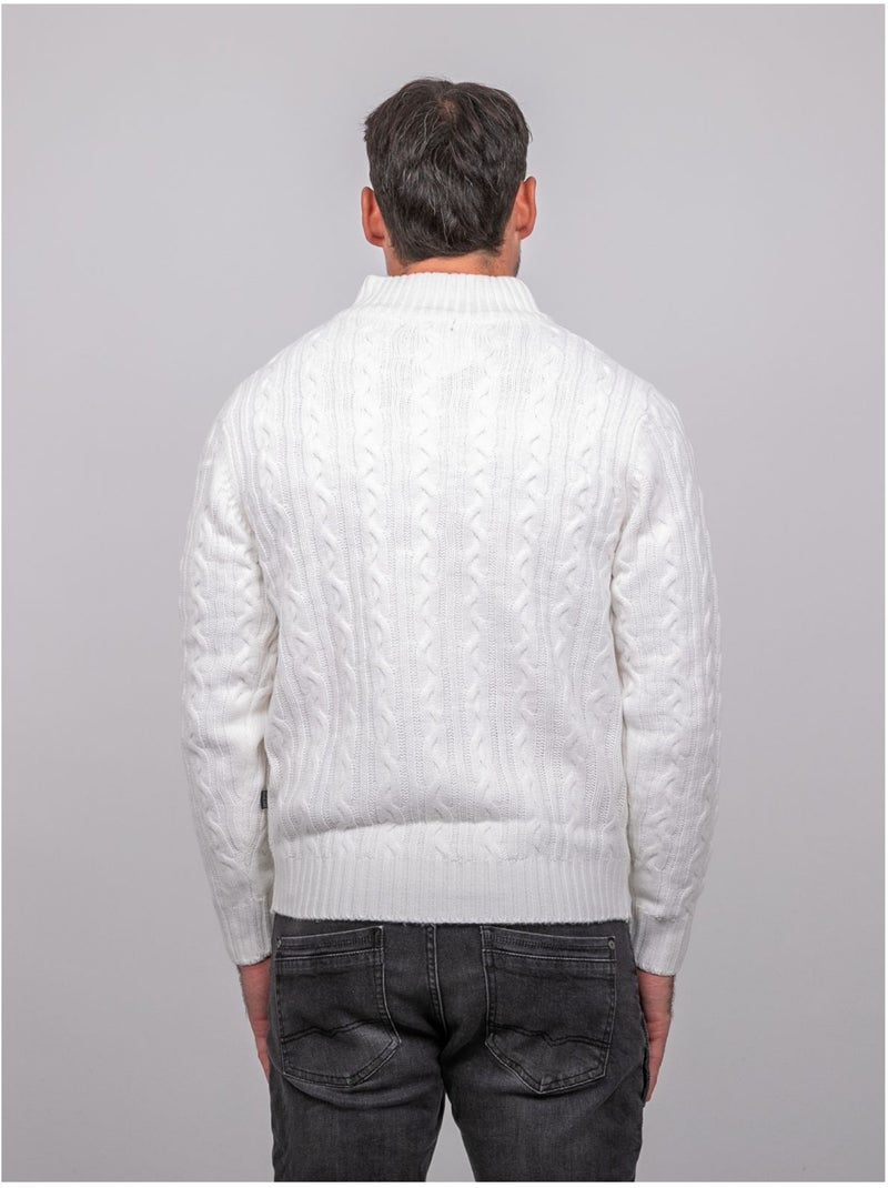 Maglione a trecce con collo alto lagow Ecru - Kiabi