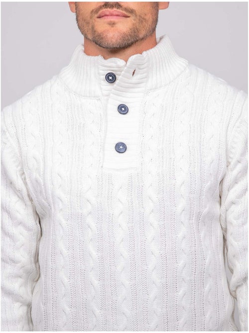 Maglione a trecce con collo alto lagow - Kiabi