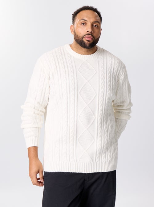 Maglione a trecce con scollo rotondo - Kiabi Maglione a trecce con scollo rotondo - Kiabi