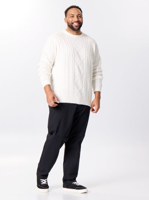 Maglione a trecce con scollo rotondo - Kiabi Maglione a trecce con scollo rotondo - Kiabi