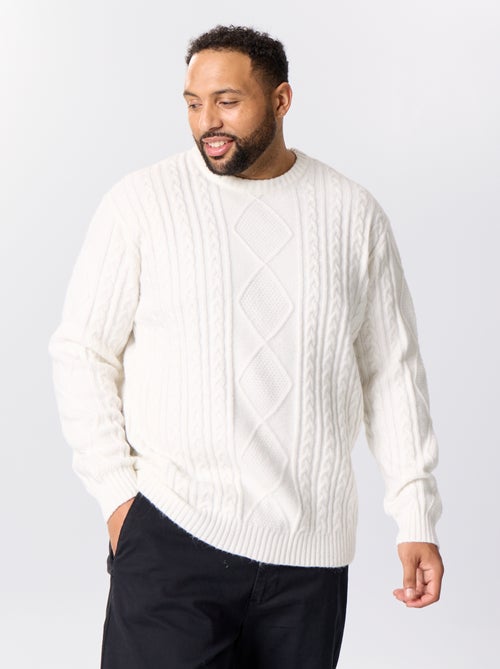Maglione a trecce con scollo rotondo - Kiabi Maglione a trecce con scollo rotondo - Kiabi