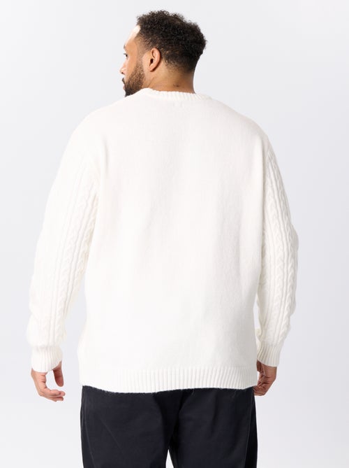 Maglione a trecce con scollo rotondo - Kiabi Maglione a trecce con scollo rotondo - Kiabi