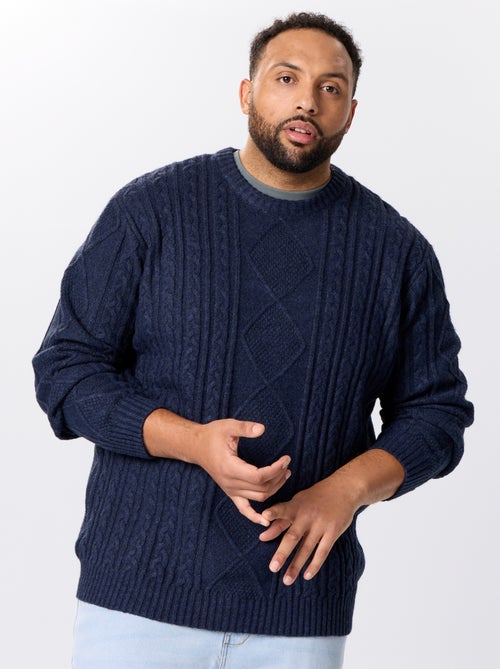 Maglione a trecce con scollo rotondo - Kiabi Maglione a trecce con scollo rotondo - Kiabi