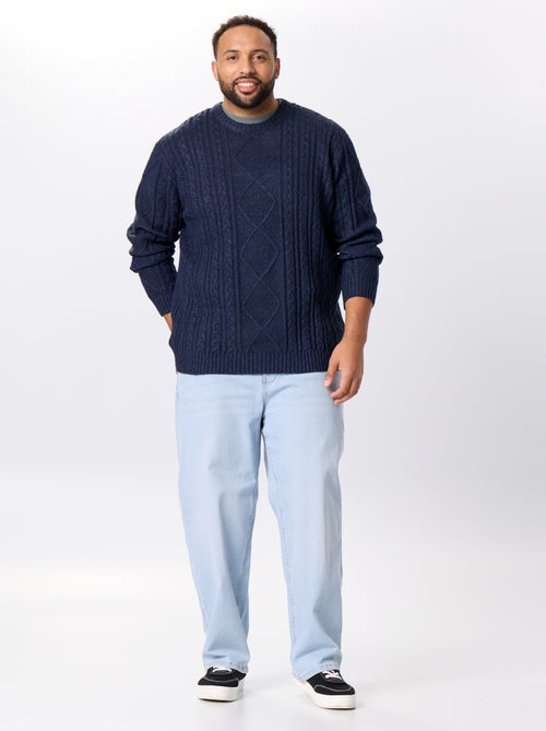 Maglione a trecce con scollo rotondo - Kiabi Maglione a trecce con scollo rotondo - Kiabi