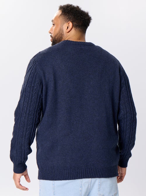 Maglione a trecce con scollo rotondo - Kiabi Maglione a trecce con scollo rotondo - Kiabi