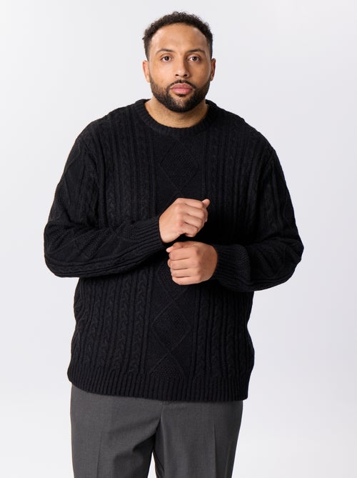 Maglione a trecce con scollo rotondo - Kiabi