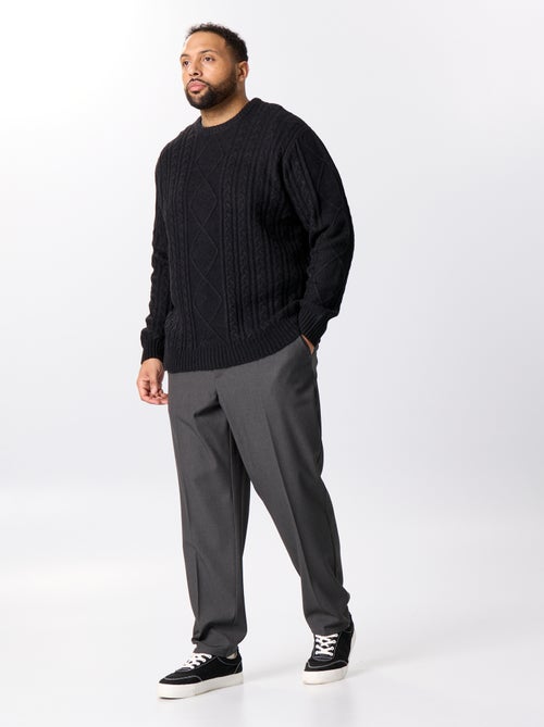 Maglione a trecce con scollo rotondo - Kiabi
