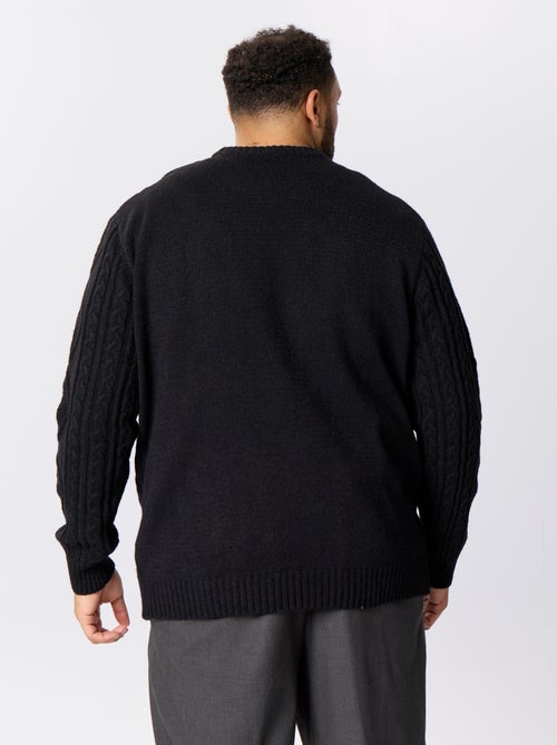 Maglione a trecce con scollo rotondo - Kiabi