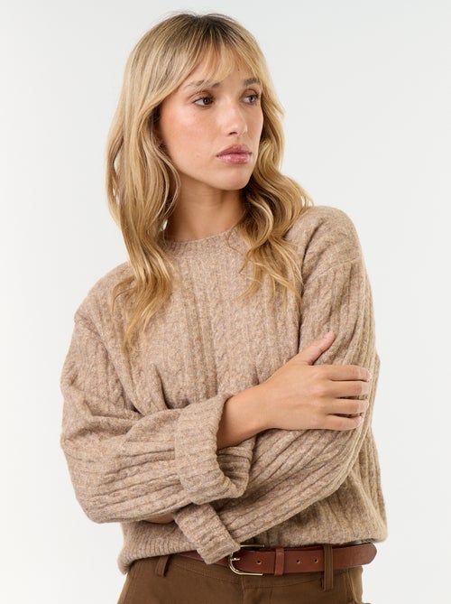 Maglione a trecce girocollo - Kiabi