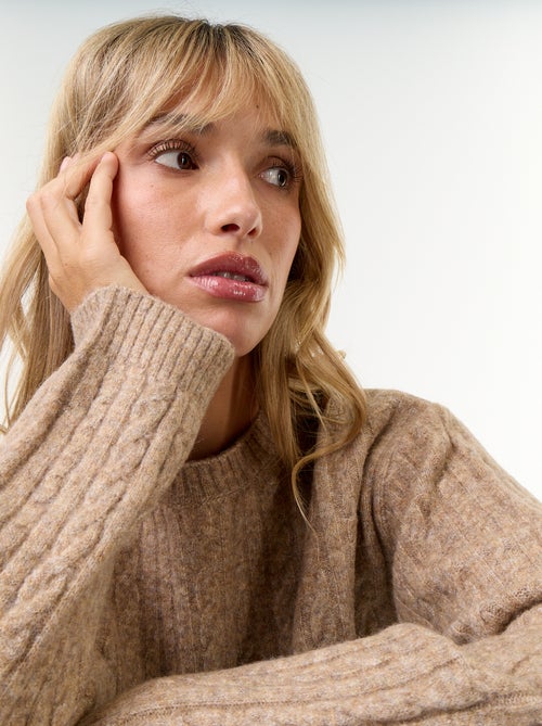 Maglione a trecce girocollo - Kiabi