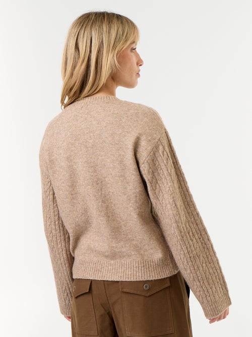 Maglione a trecce girocollo - Kiabi