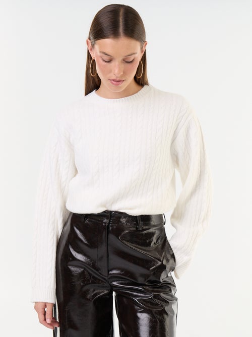 Maglione a trecce girocollo - Kiabi