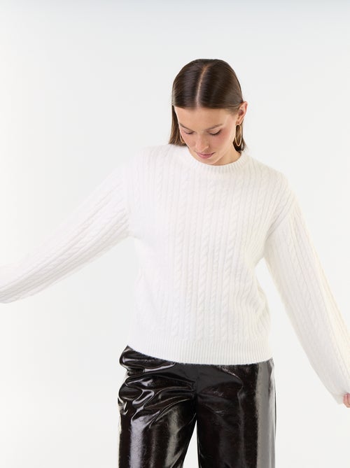 Maglione a trecce girocollo - Kiabi