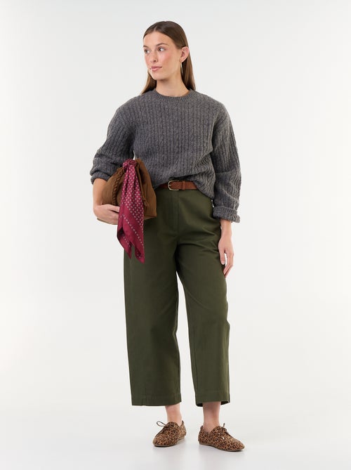 Maglione a trecce girocollo - Kiabi