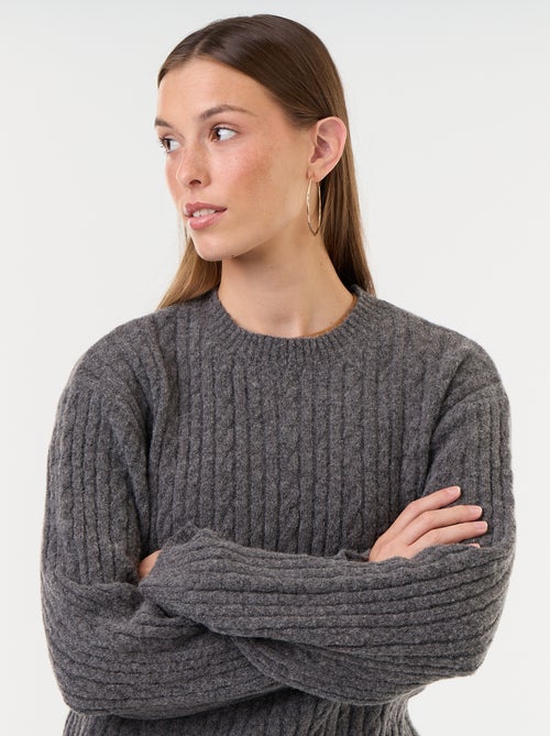 Maglione a trecce girocollo - Kiabi