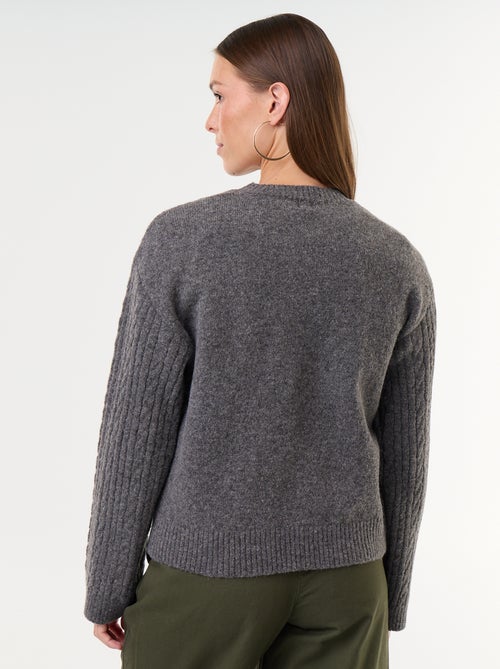 Maglione a trecce girocollo - Kiabi
