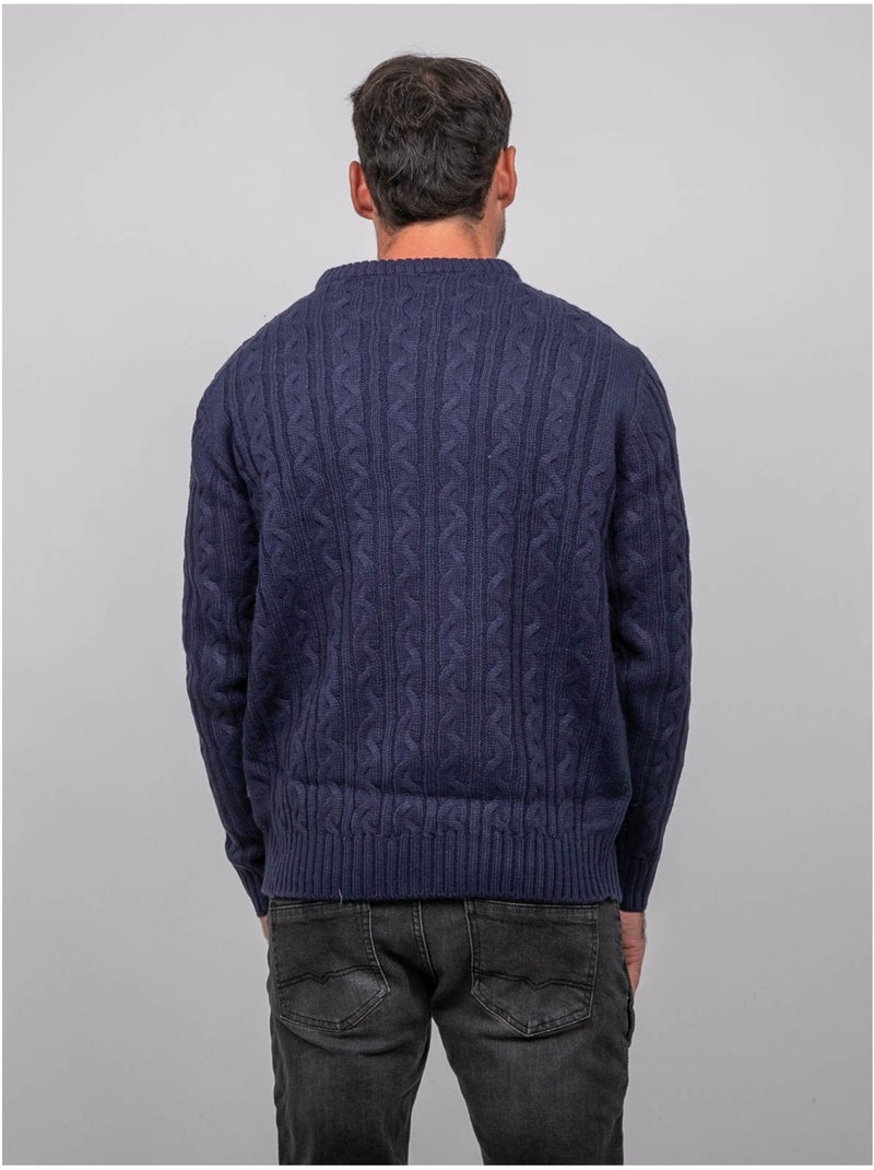 Maglione a trecce girocollo lalor Blu marino - Kiabi