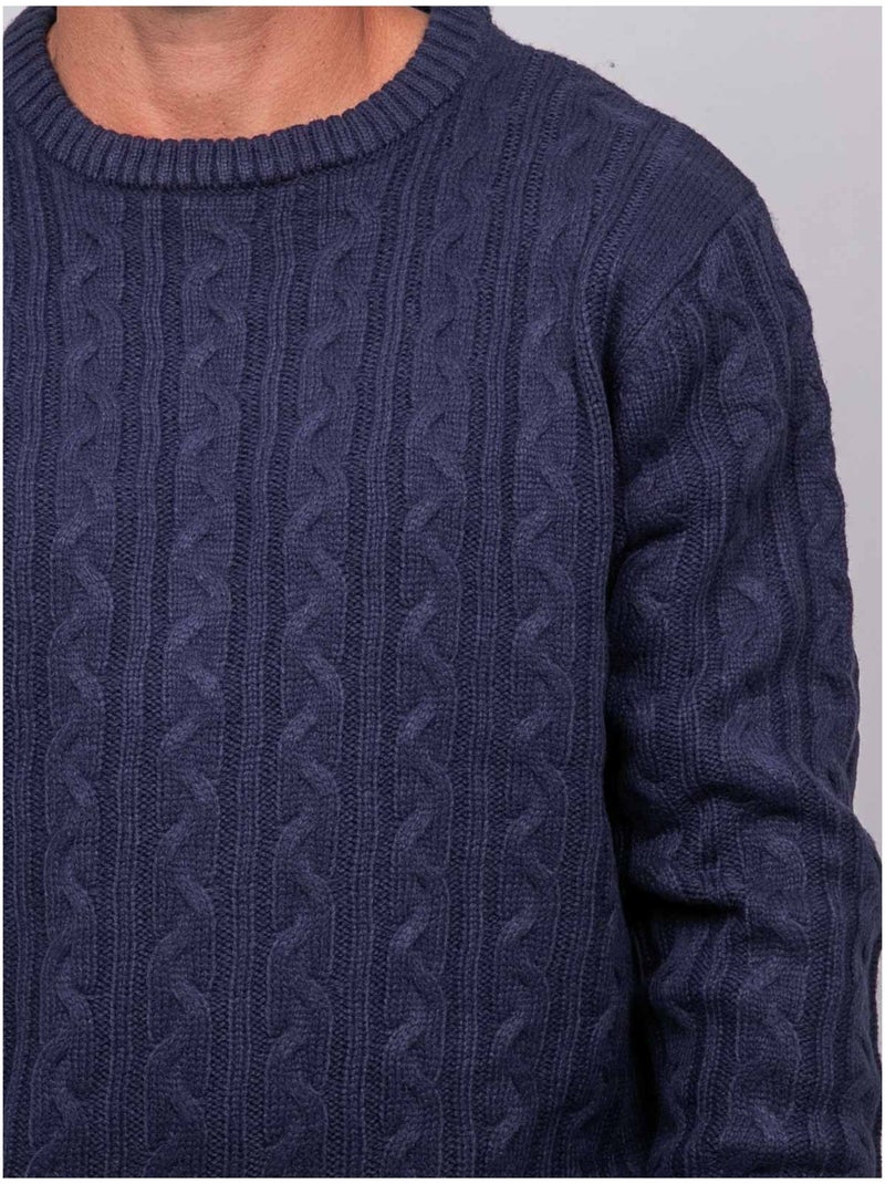 Maglione a trecce girocollo lalor Blu marino - Kiabi