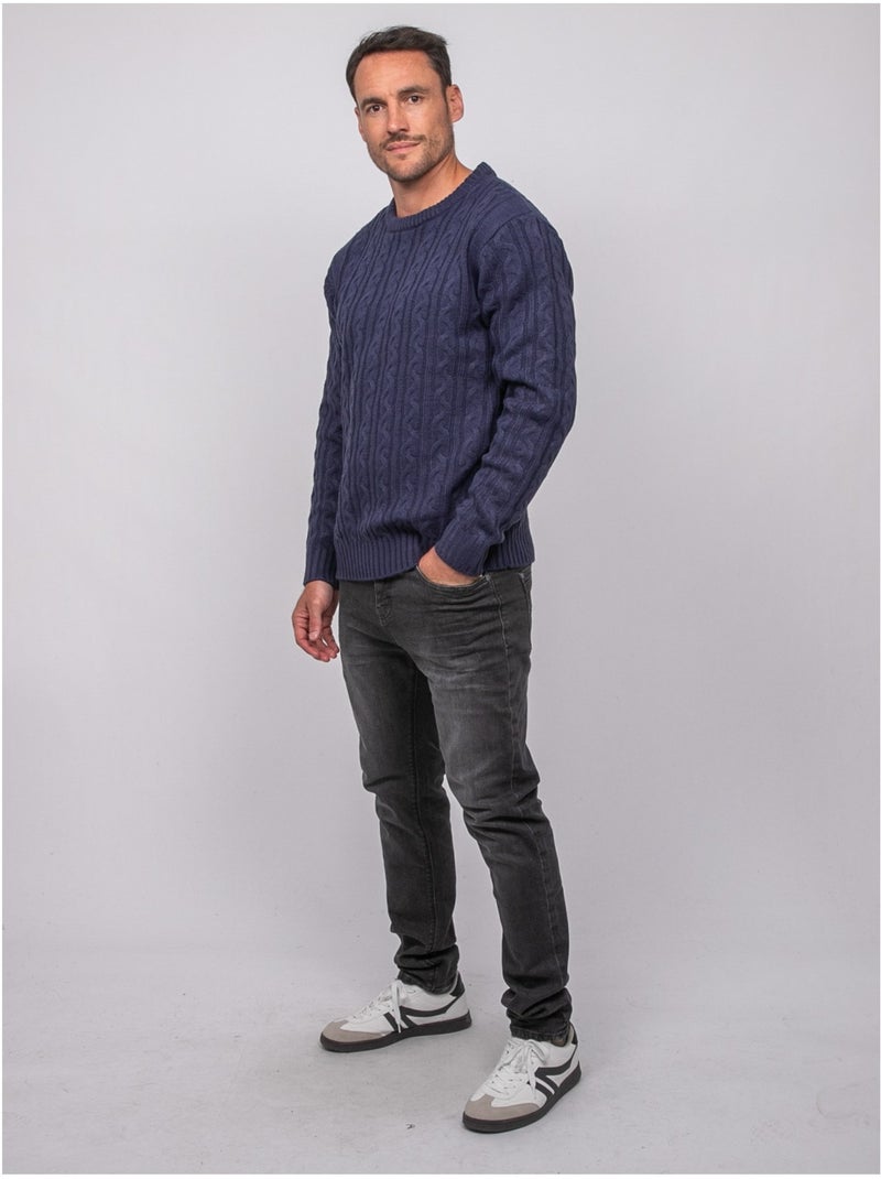 Maglione a trecce girocollo lalor Blu marino - Kiabi