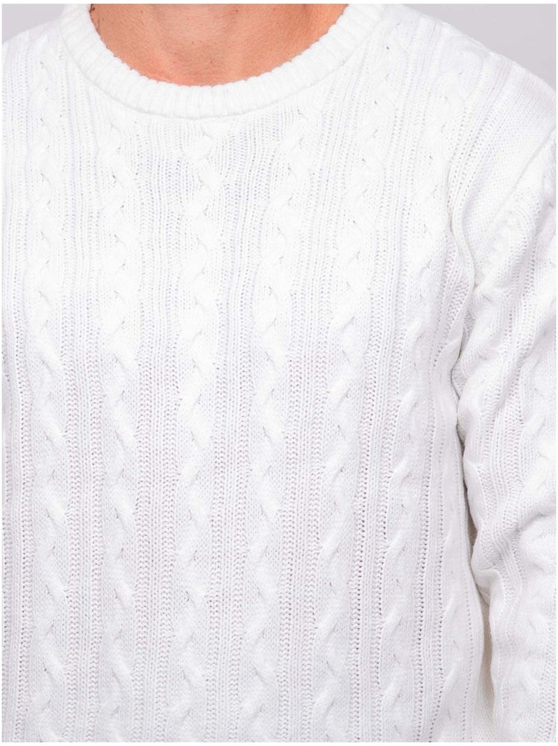 Maglione a trecce girocollo lalor Ecru - Kiabi