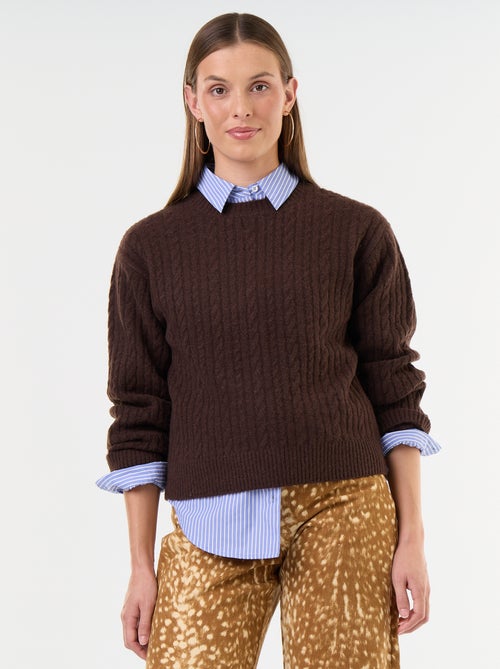 Maglione a trecce girocollo - Kiabi