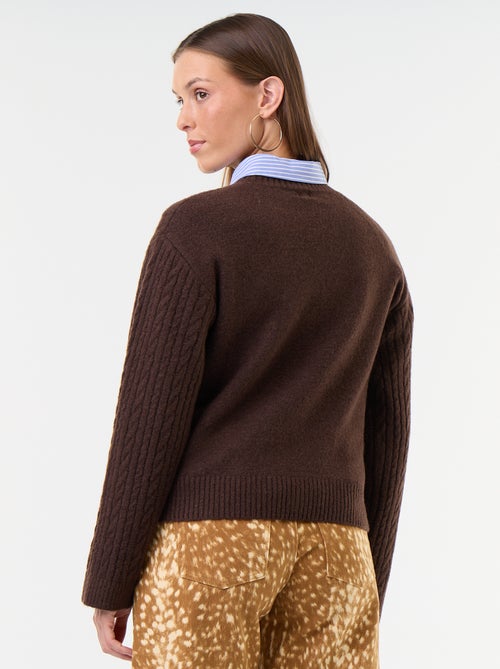 Maglione a trecce girocollo - Kiabi