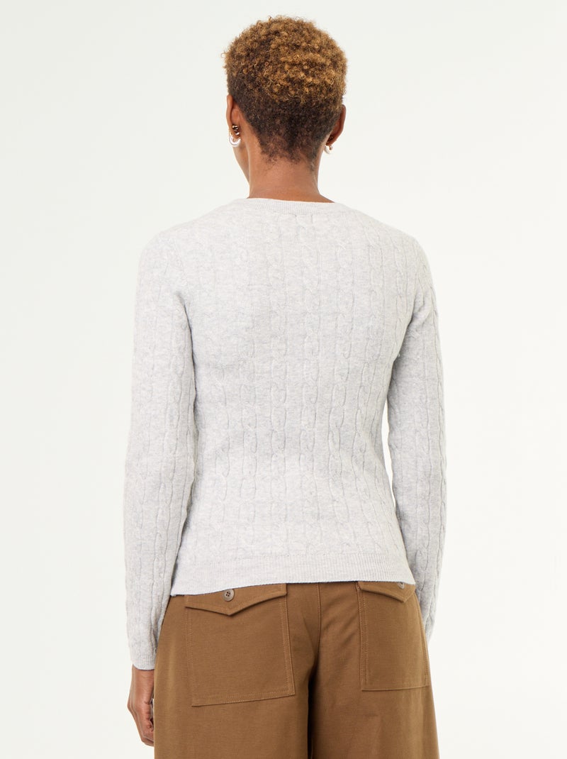 Maglione a trecce Grigio - Kiabi