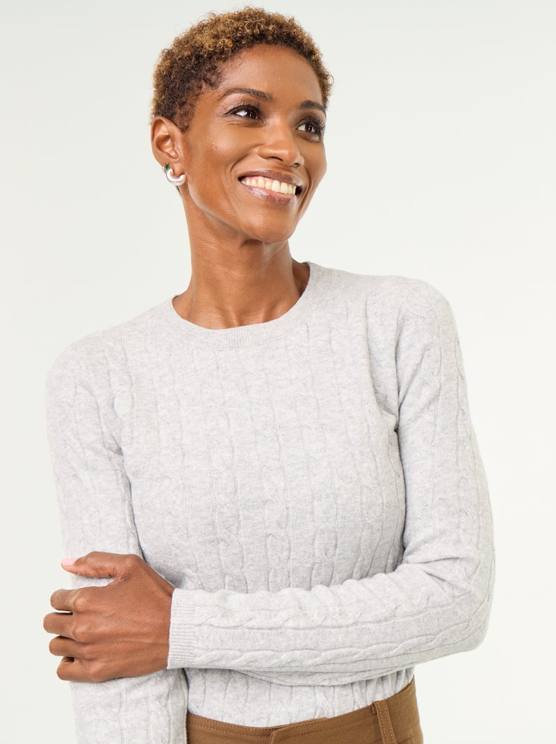 Maglione a trecce Grigio - Kiabi